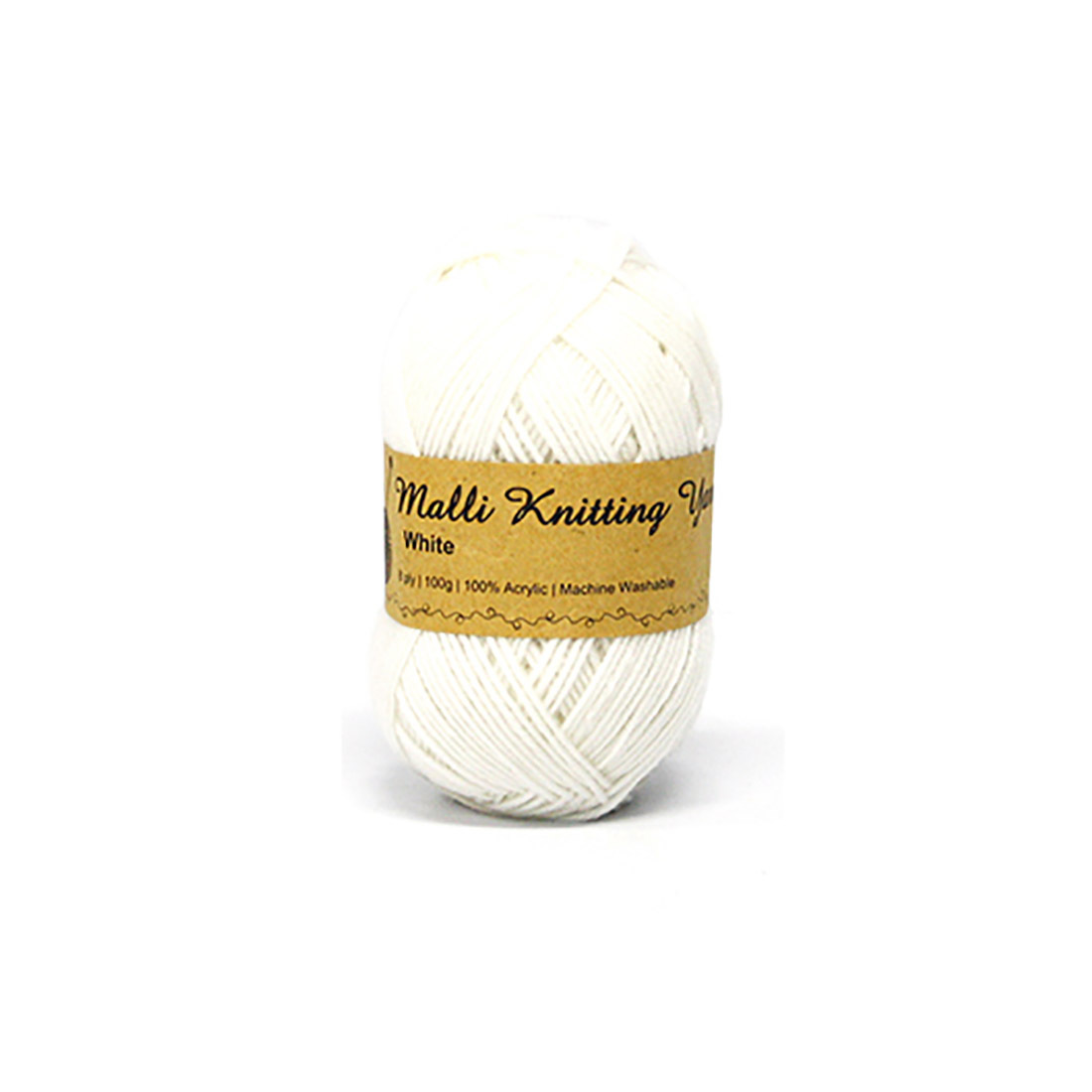 Knitting Yarn 8 Ply 100gm White